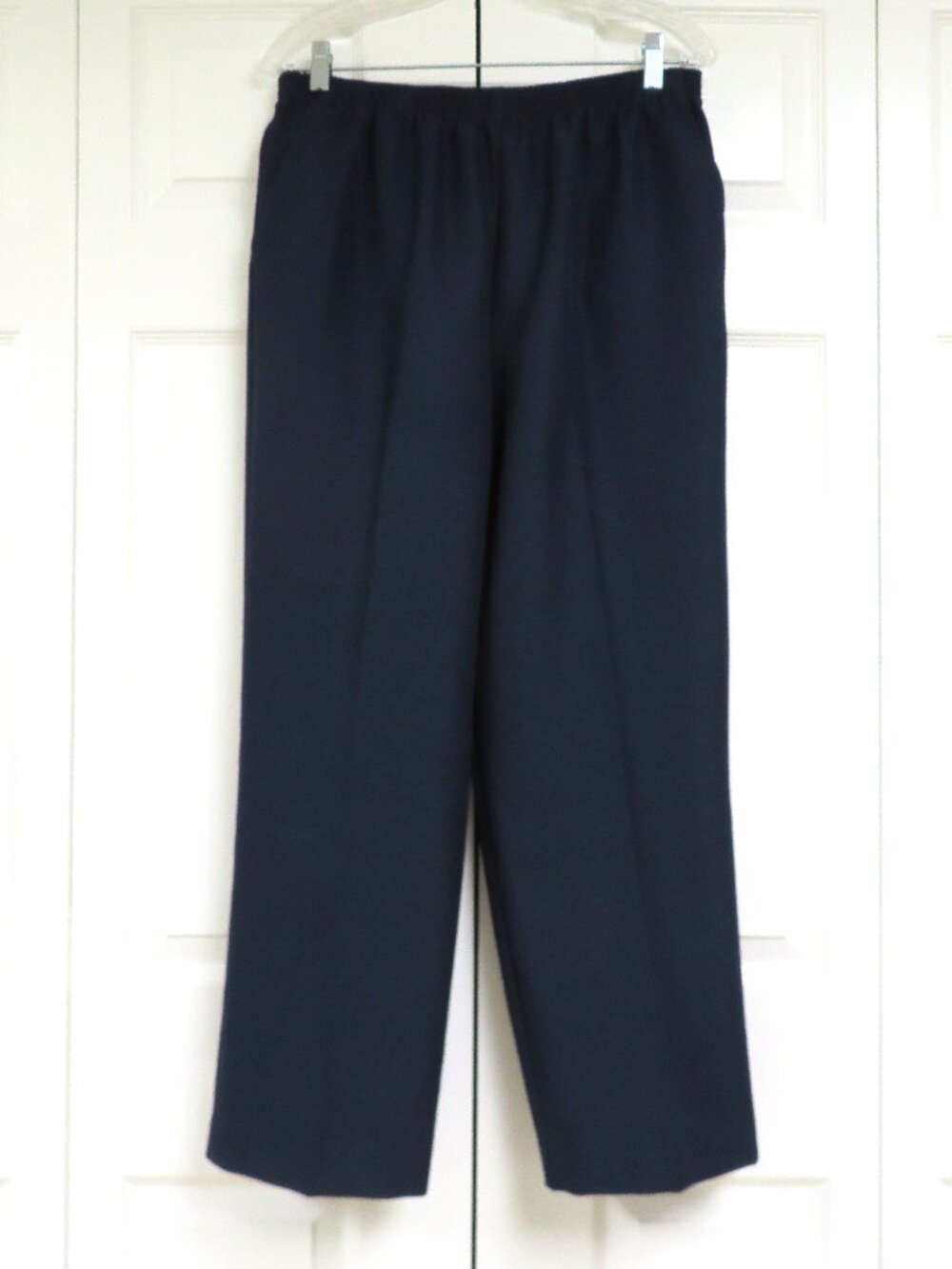 New! Alfred Dunner Classics 16 SHORT Navy Blue Solid 28" Inseam